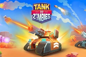 Renkli ve canlı bir arkaplanda, ateş eden turuncu bir tankın yer aldığı animasyon