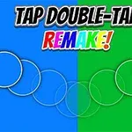 Mavi ve yeşil arka plan üzerinde büyük harflerle TAP DOUBLE-TAP REMAKE!
