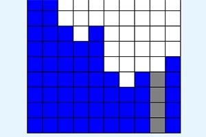 Mavi, beyaz ve gri karelerden oluşan bir ızgara deseni