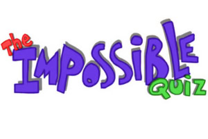 Renkli ve kalın harflerle yazılmış The Impossible Quiz metni