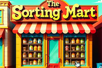 Raf düzenleme bulmacası The Sorting Mart, market alışverişini eğlenceli