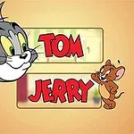 Tom ve Jerrynin neşeli yüz ifadeleriyle yer aldığı, arka planda büyük harflerle isimlerinin yazılı olduğu renkli bir illüstrasyon