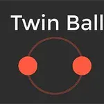Koyu arka plan üzerinde Twin Ball yazısı ve birbirine bağlı iki kırmızı top