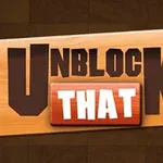 Ahşap bir zemin üzerinde büyük harflerle UNBLOCK THAT yazısı bulunan bir grafik