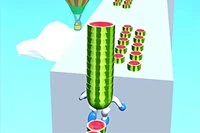 Watermelon Run 3Dde sıra dışı yarışmalara hazırlan