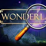 Büyüteç ve Wonderland Chapter 11 metnini içeren karanlık bir arka plan