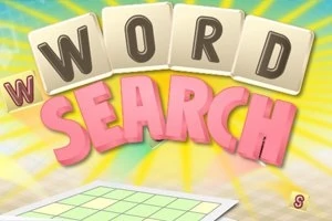 Büyük harflerle WORD SEARCH yazısı ve arkada sarı-yeşil ışınların olduğu bir görüntü