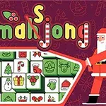 Noel Baba illüstrasyonu ve Noel temalı simgeler içeren bir yapboz tasarımı