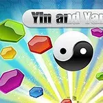 Renkli, çokgen şekillerin ve yin-yang simgesinin parlak bir arka planda yer aldığı grafik