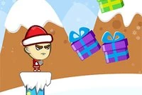 Bu genç Noel Babaya 30 saniyede olabildiğince çok hediye fırlatmasına