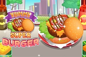 Renkli bir arka planda marul, domates, peynir, ketçap ve hardall ile hazırlanmış bir hamburger görseli